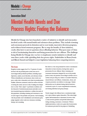 Innovation Brief: Mental Health Needs and Due Process Rights 